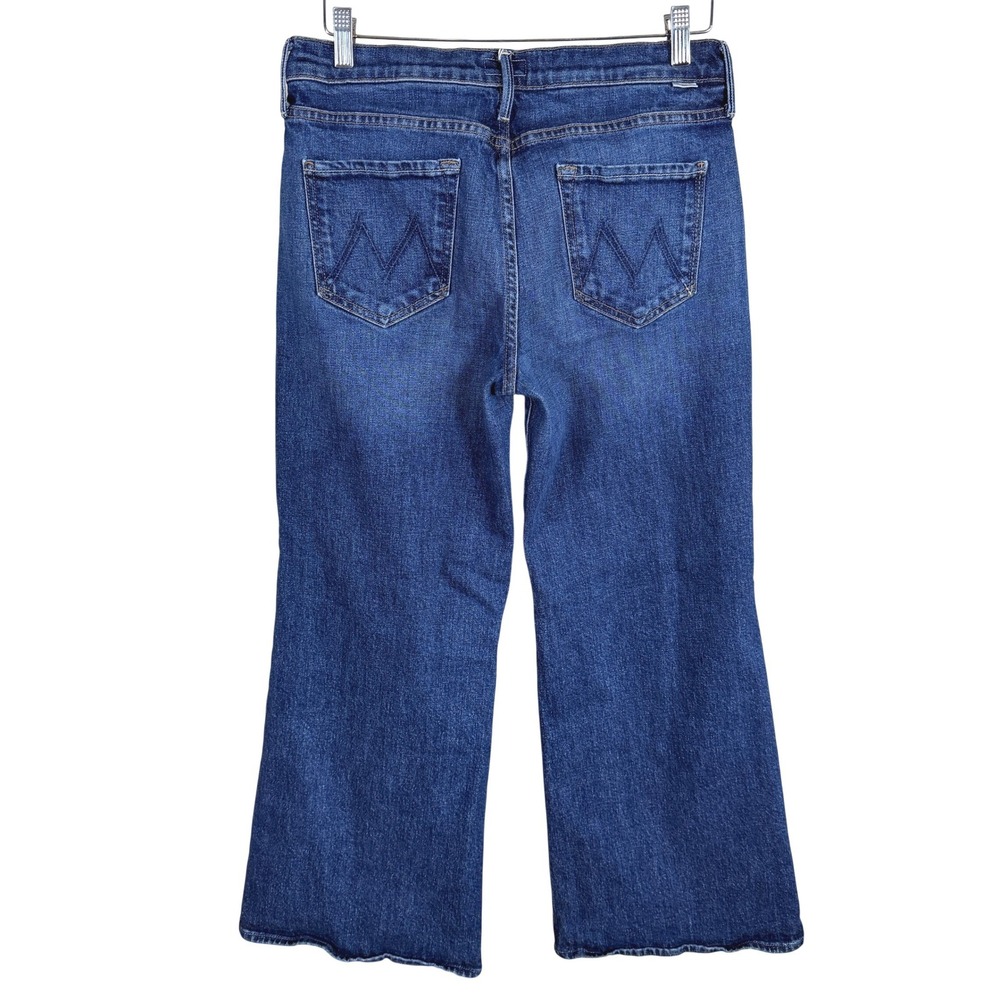 Mother The‎ Twister Flood Wide Leg Cropped Jeans Women 29 Blue High Rise Stretch